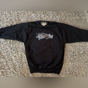 Vintage Steve And Barry’s Black Crewneck Heavyweight America Sweater Men Size Lg